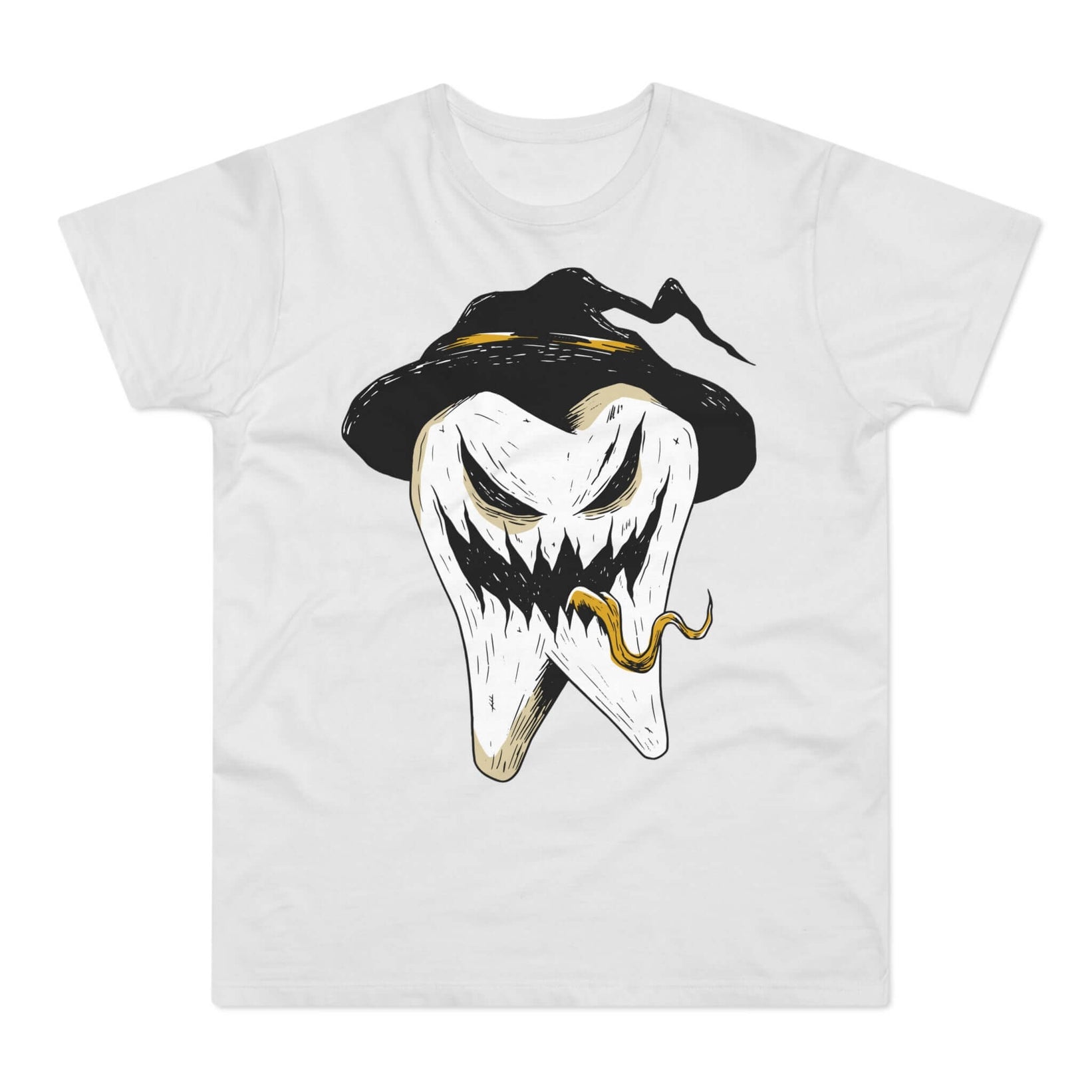 T-shirt med titlen: Hell, The Tooth Fairy Looks Unexpected! | T-Shirt Med Tryk.