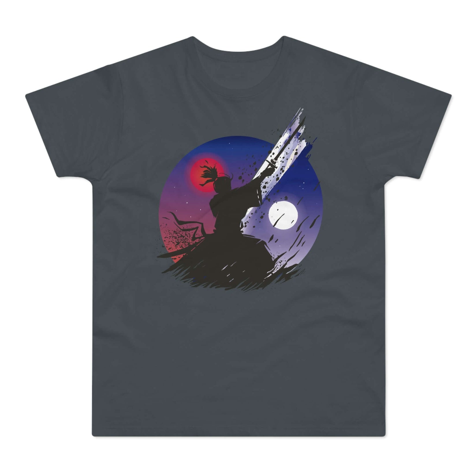 T-shirt med navnet: Swinging The Blade In Harmony With Wind | T-Shirt Med Tryk.