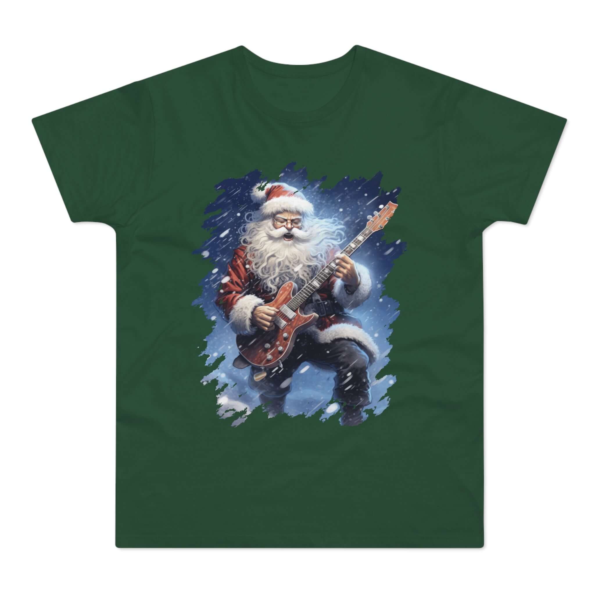T-shirt med navnet: Rockin' Santa | T-Shirt Med Tryk.
