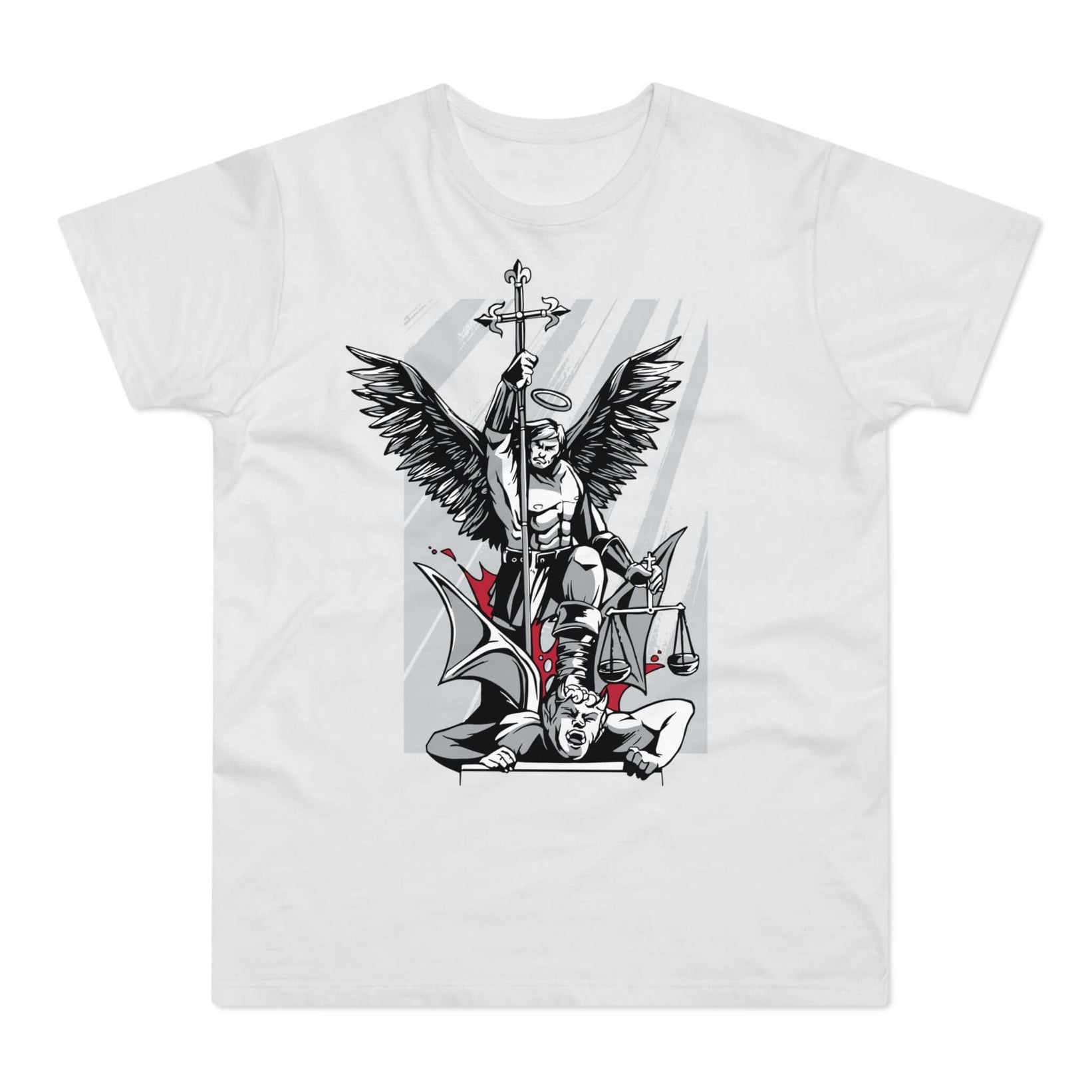 T-shirt med navnet: St. Michaels Victory At The Hellgates | T-Shirt Med Tryk.