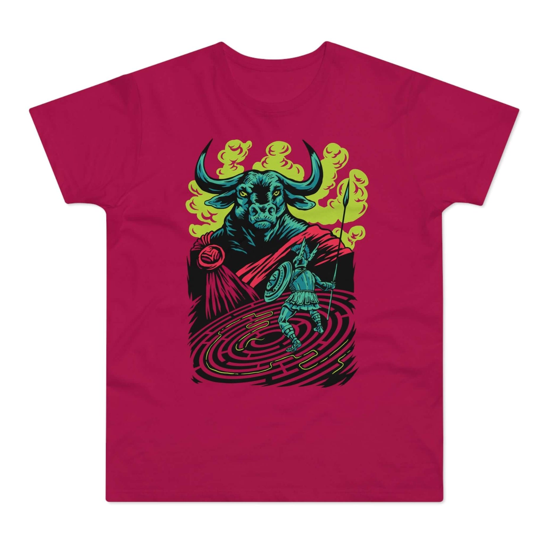 T-shirt med navnet: Theseus Search For The Minotaur | T-Shirt Med Tryk.