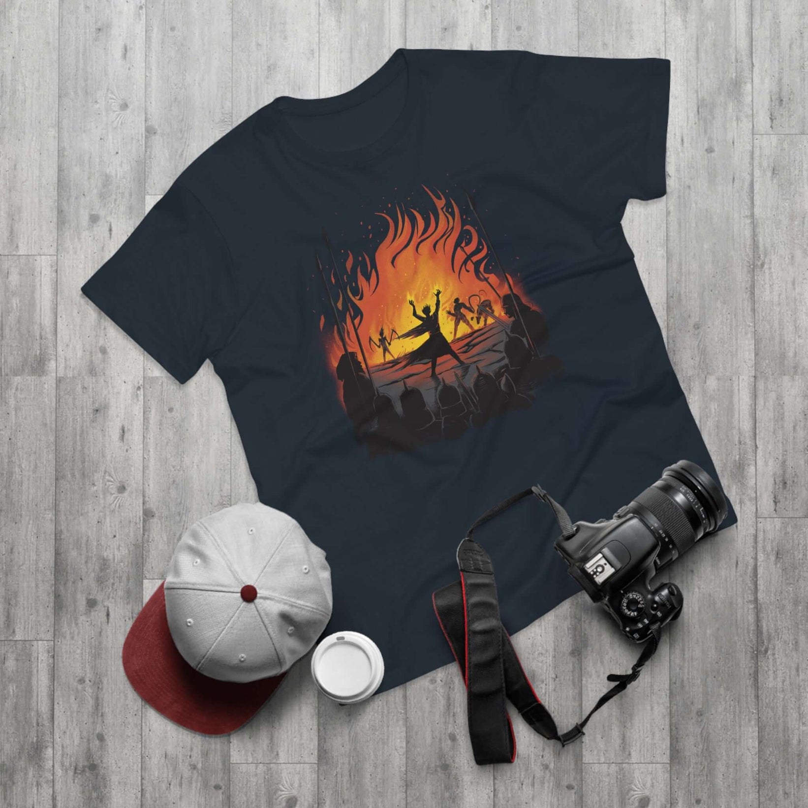 T-shirt med navnet: When Tranos Burnt The Whole Enemies Army | T-Shirt Med Tryk.