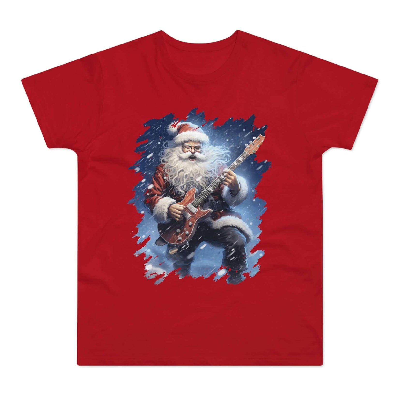 T-shirt med navnet: Rockin' Santa | T-Shirt Med Tryk.
