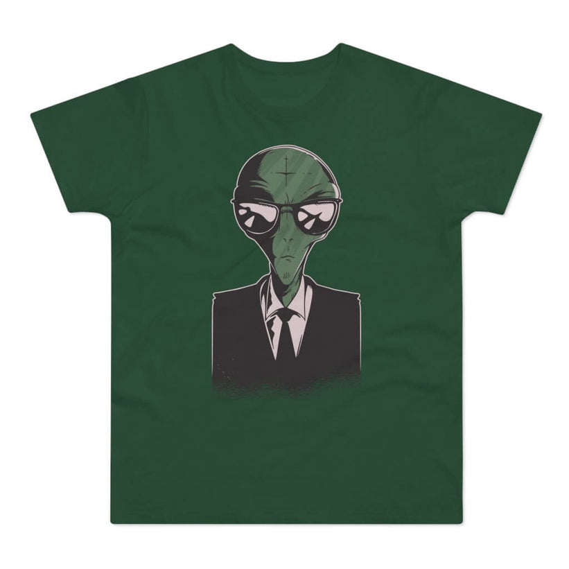 T-shirt med titlen: Careful - The Men In Black Got Infiltrated| T-Shirt Med Tryk.