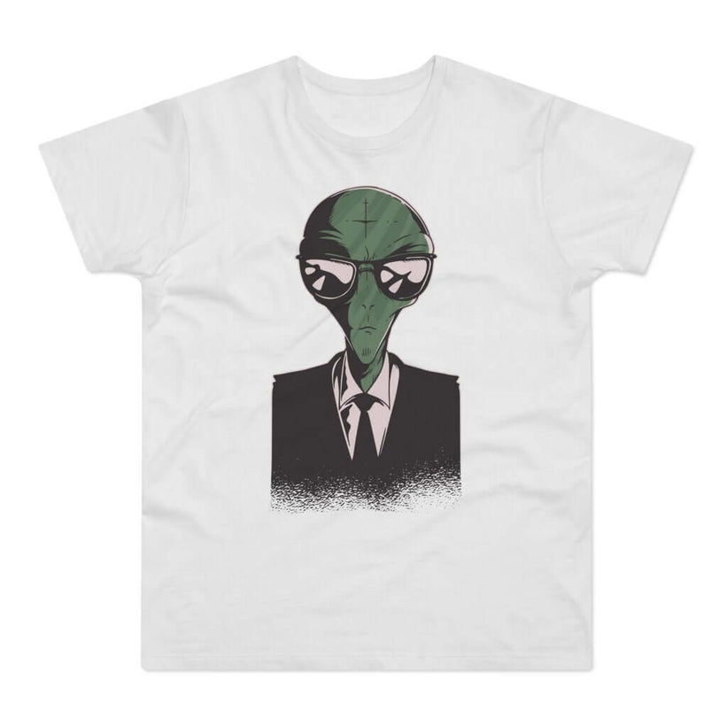 T-shirt med titlen: Careful - The Men In Black Got Infiltrated| T-Shirt Med Tryk.