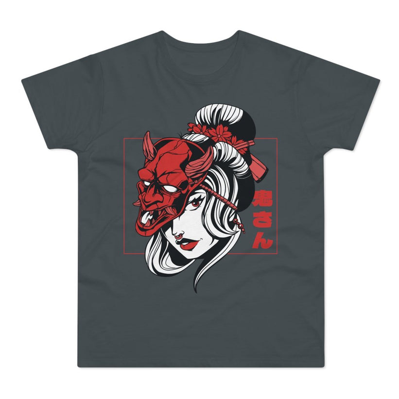 T-shirt med navnet: Asohira, The Masked Beauty | T-Shirt Med Tryk.