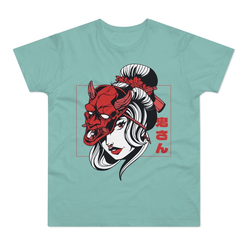 T-shirt med navnet: Asohira, The Masked Beauty | T-Shirt Med Tryk.