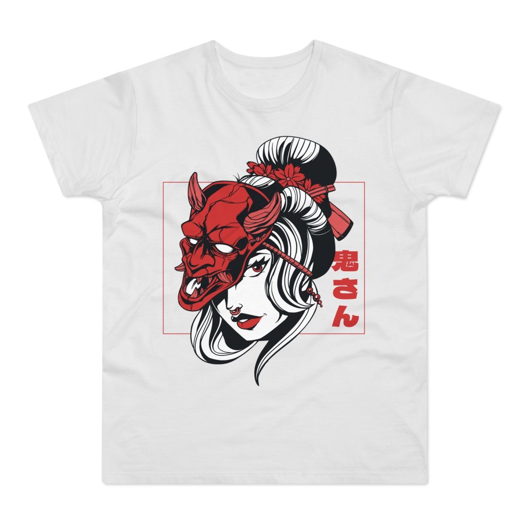 T-shirt med navnet: Asohira, The Masked Beauty | T-Shirt Med Tryk.
