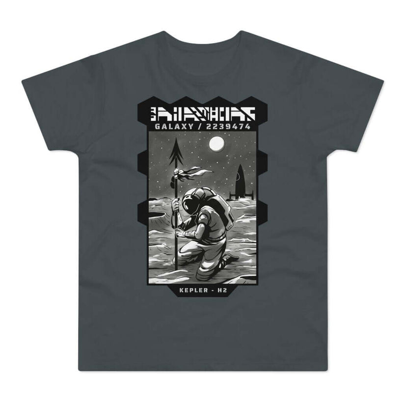 T-shirt med titlen: Claiming Keplar H2 For The Human Fed. | T-Shirt Med Tryk.