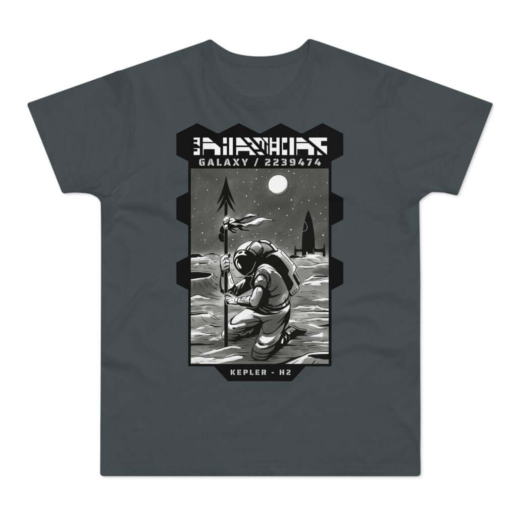 T-shirt med titlen: Claiming Keplar H2 For The Human Fed. | T-Shirt Med Tryk.