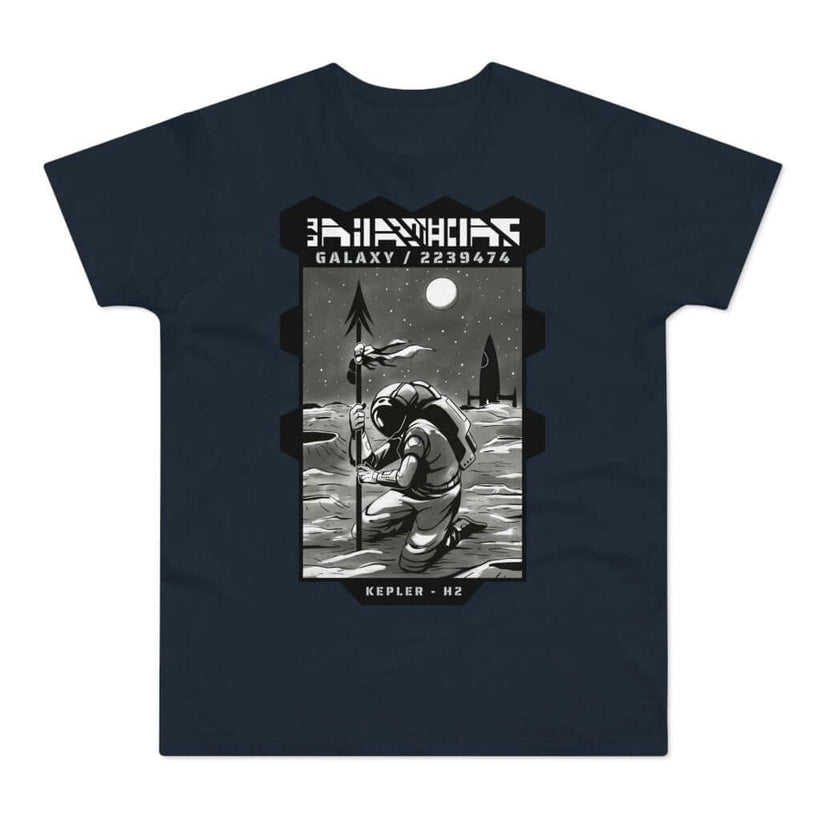 T-shirt med titlen: Claiming Keplar H2 For The Human Fed. | T-Shirt Med Tryk.