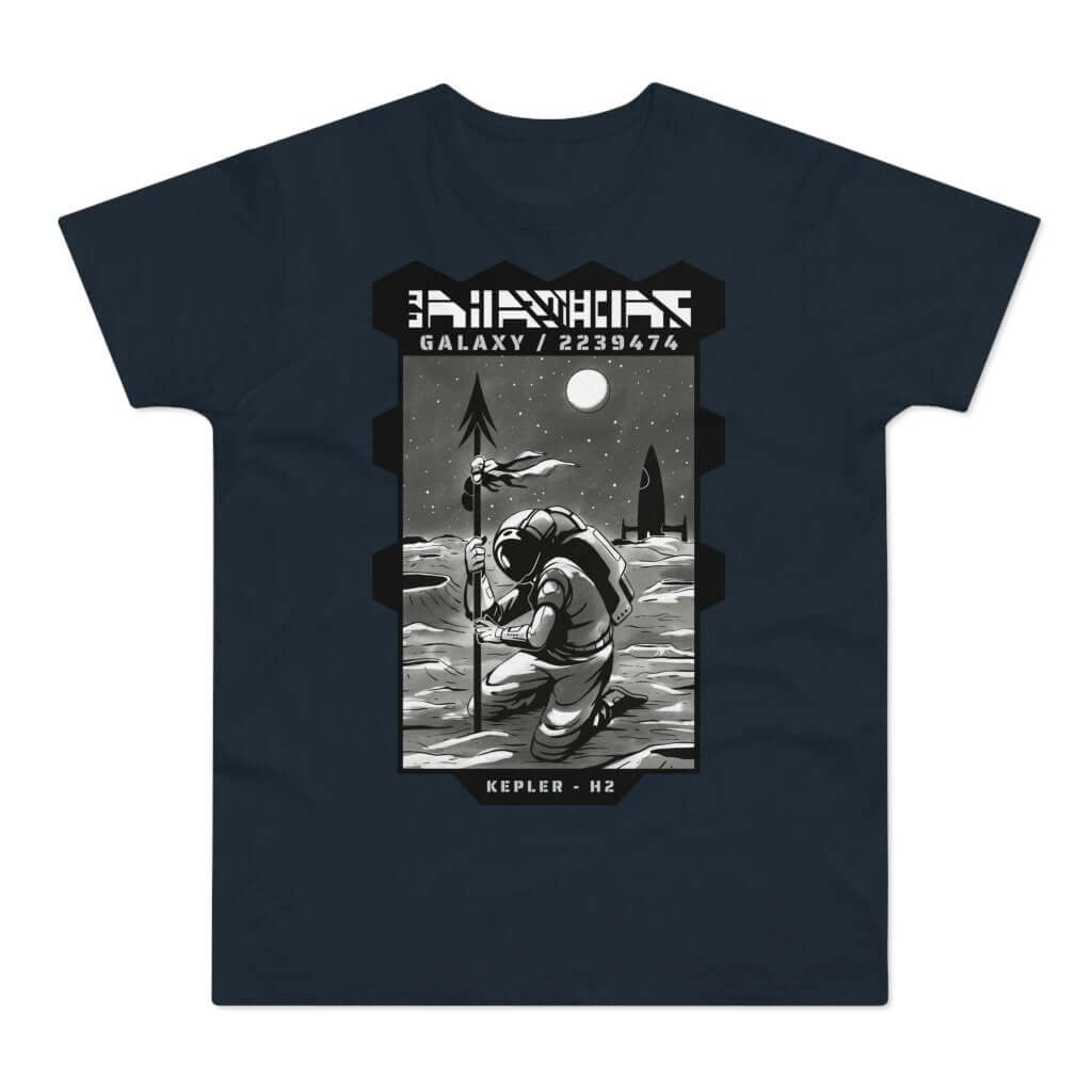 T-shirt med titlen: Claiming Keplar H2 For The Human Fed. | T-Shirt Med Tryk.