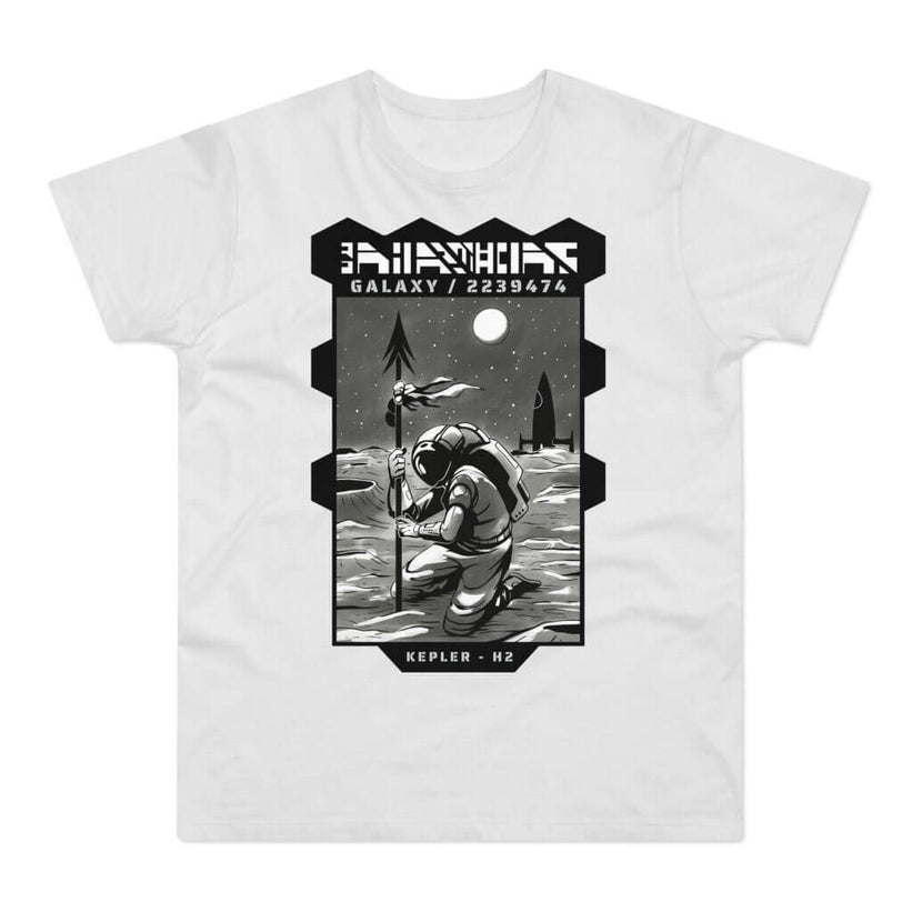 T-shirt med titlen: Claiming Keplar H2 For The Human Fed. | T-Shirt Med Tryk.