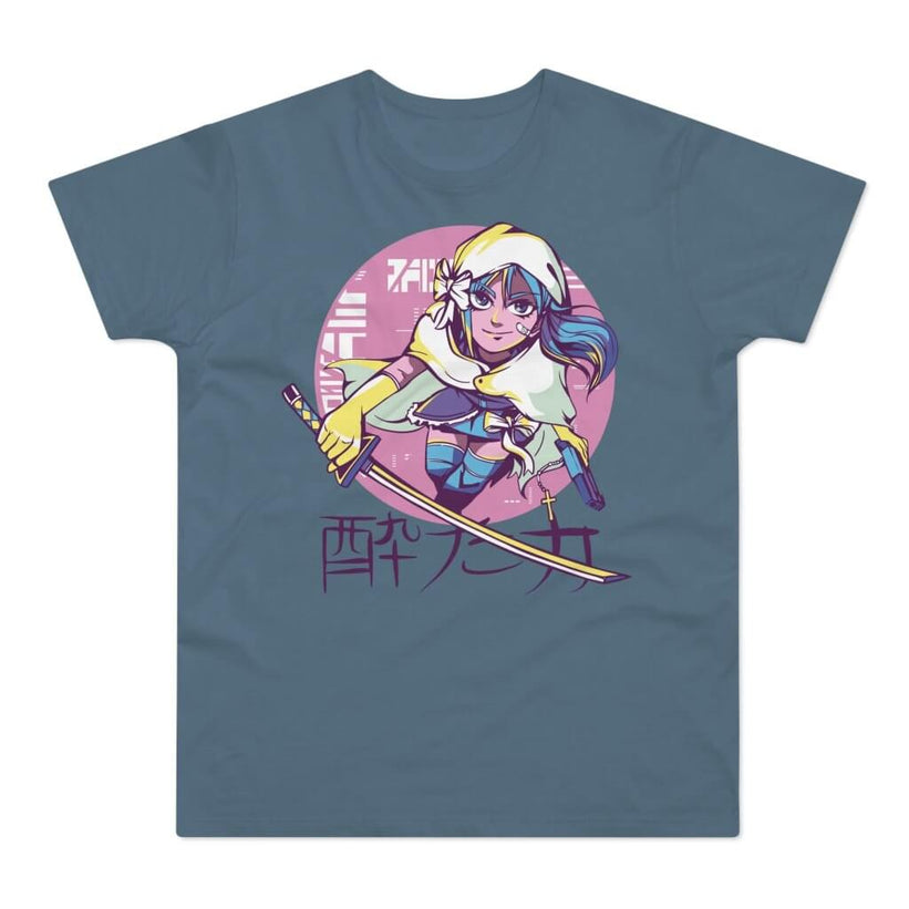 T-shirt med navnet: Cyberpunk Ninja Girl | T-Shirt Med Tryk.