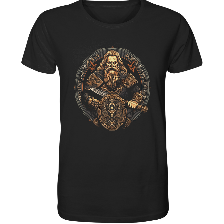 T-shirt med navnet: Viking King - Organic Shirt | T-Shirt Med Tryk.