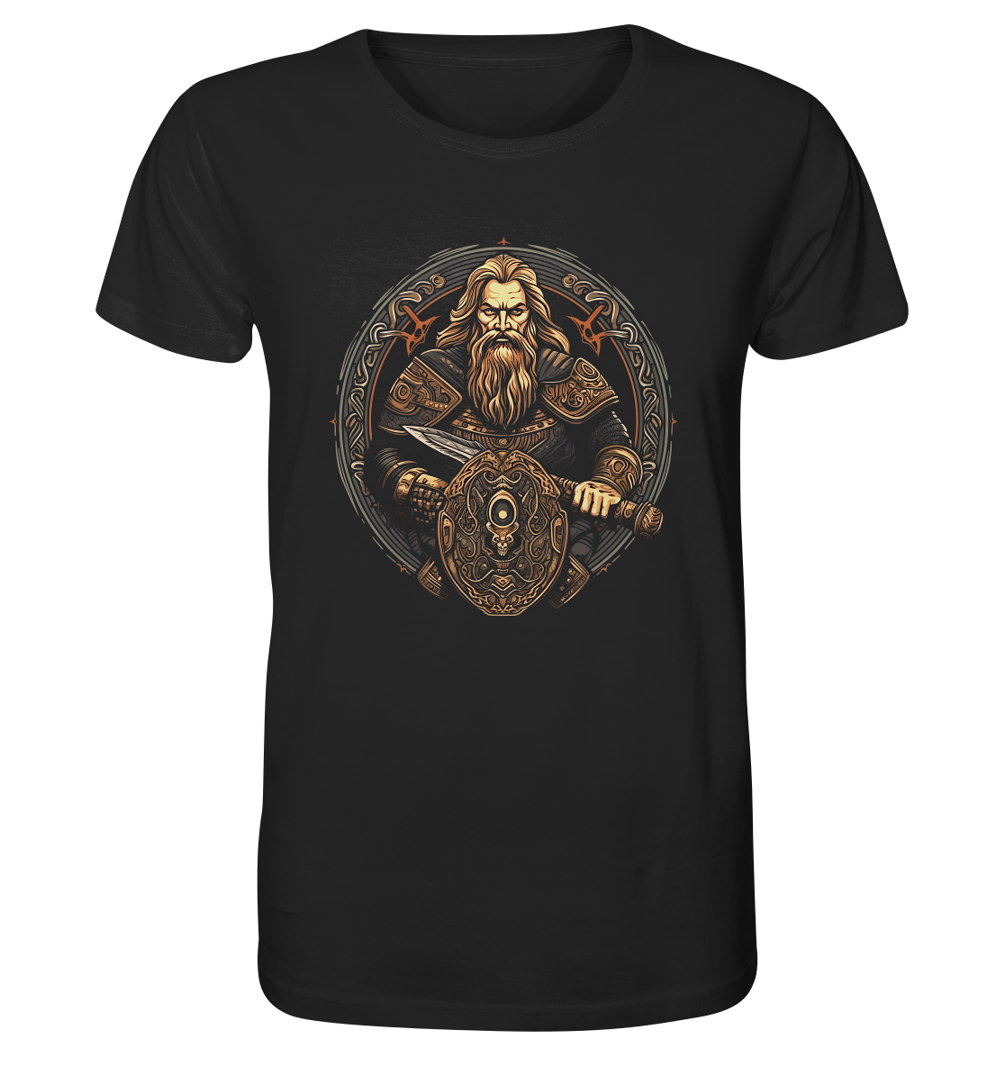 T-shirt med navnet: Viking King - Organic Shirt | T-Shirt Med Tryk.