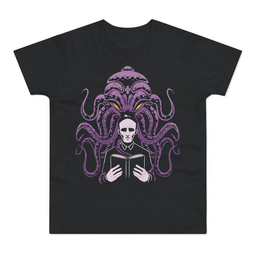 T-shirt med navnet: Cthulhu Controlling The Priest | T-Shirt Med Tryk.