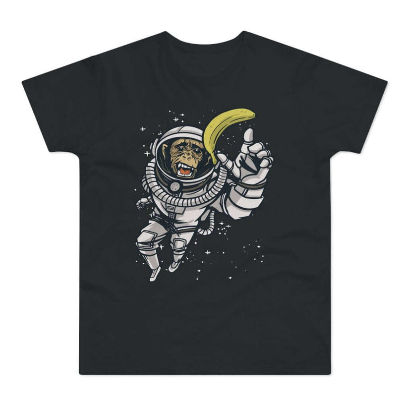 T-shirt med titlen: Chimpo On His Most Difficult Mission | T-Shirt Med Tryk.