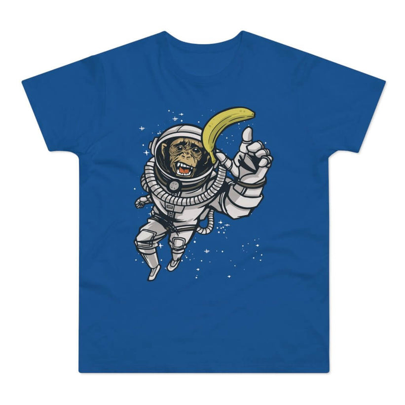 T-shirt med titlen: Chimpo On His Most Difficult Mission | T-Shirt Med Tryk.