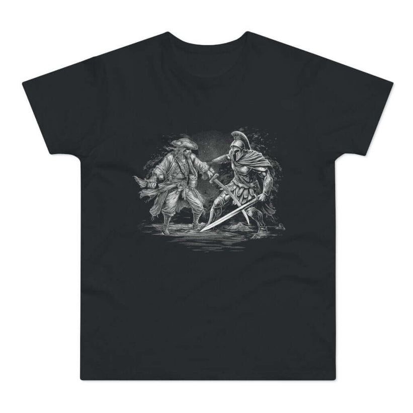T-shirt med navnet: Duel Between Two Parallel Timelines | T-Shirt Med Tryk.