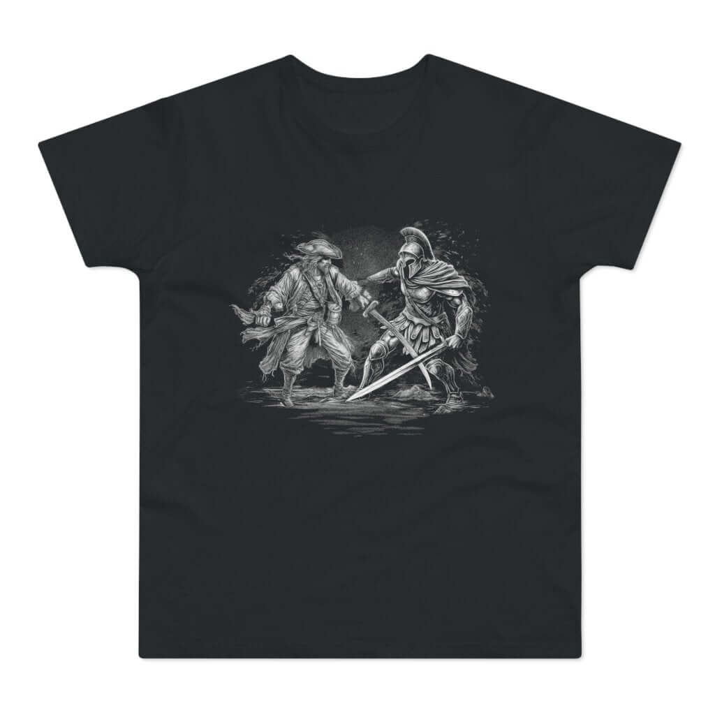 T-shirt med navnet: Duel Between Two Parallel Timelines | T-Shirt Med Tryk.