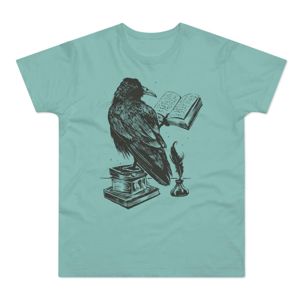 T-shirt med titlen: Corvurianus, The Wisest Of All Birds | T-Shirt Med Tryk.