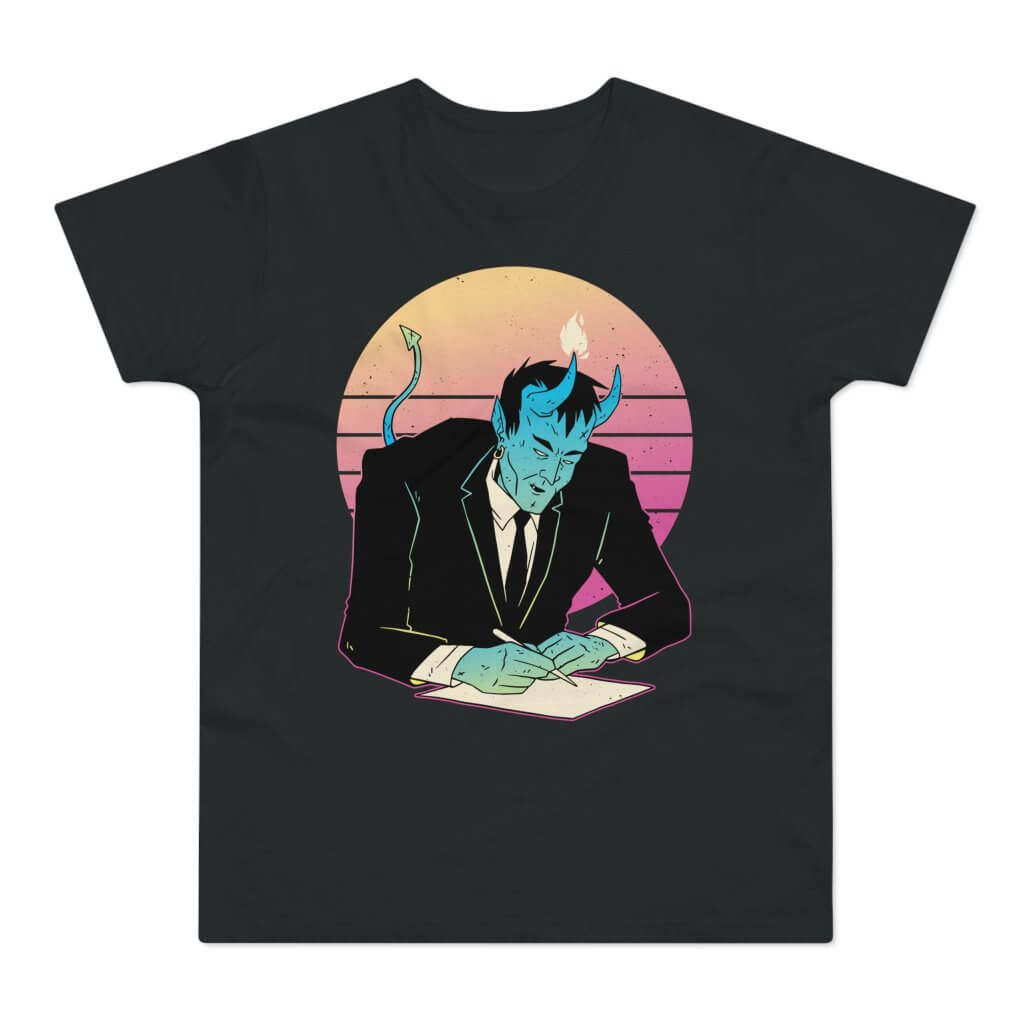 T-shirt med navnet: CEO S. Atan Signing The Last Contracts | T-Shirt Med Tryk.