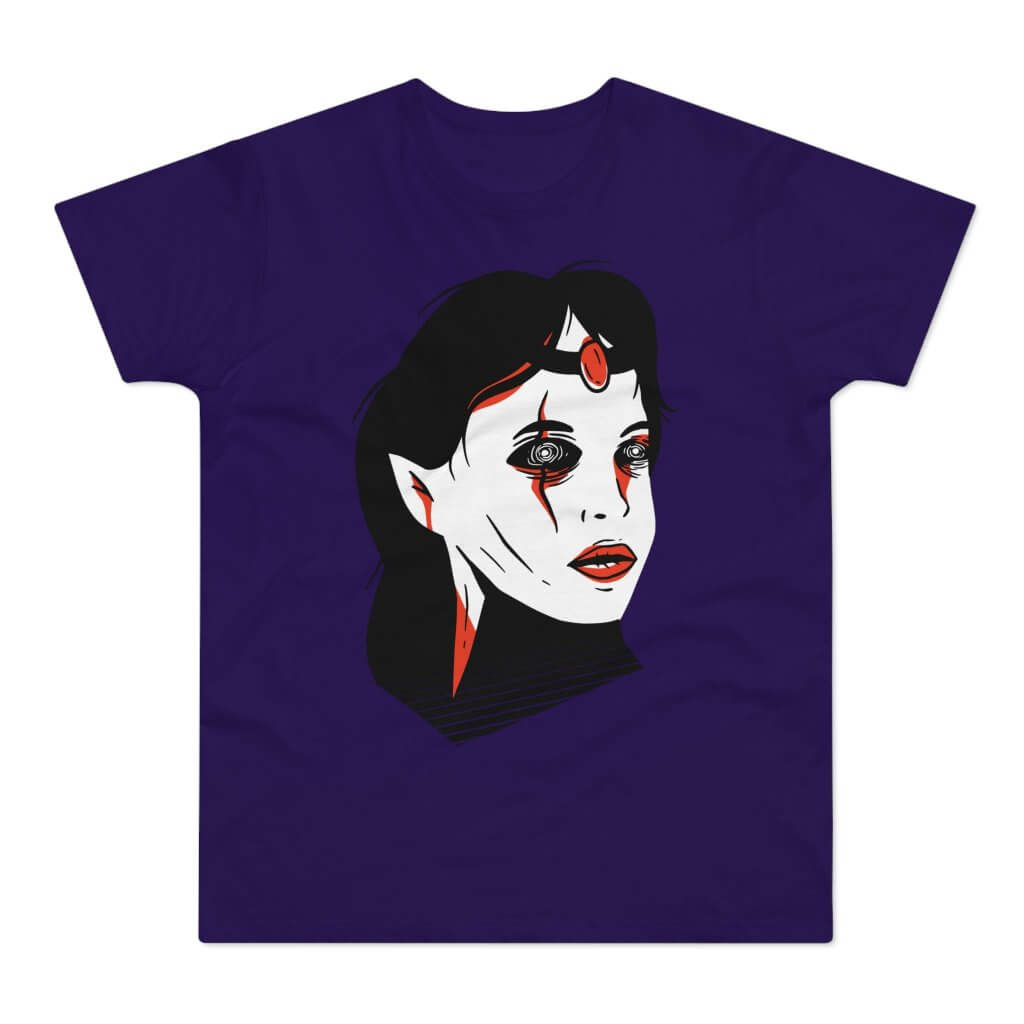 T-shirt med titlen: Asmogina On The Hunt | T-Shirt Med Tryk.