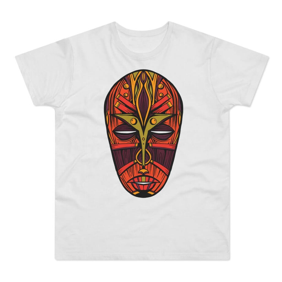 T-shirt med navnet: Afrikansk Tribal Mask #1 | T-Shirt Med Tryk.