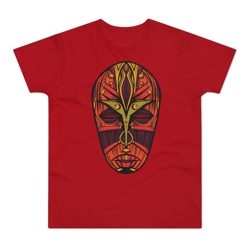 T-shirt med navnet: Afrikansk Tribal Mask #1 | T-Shirt Med Tryk.