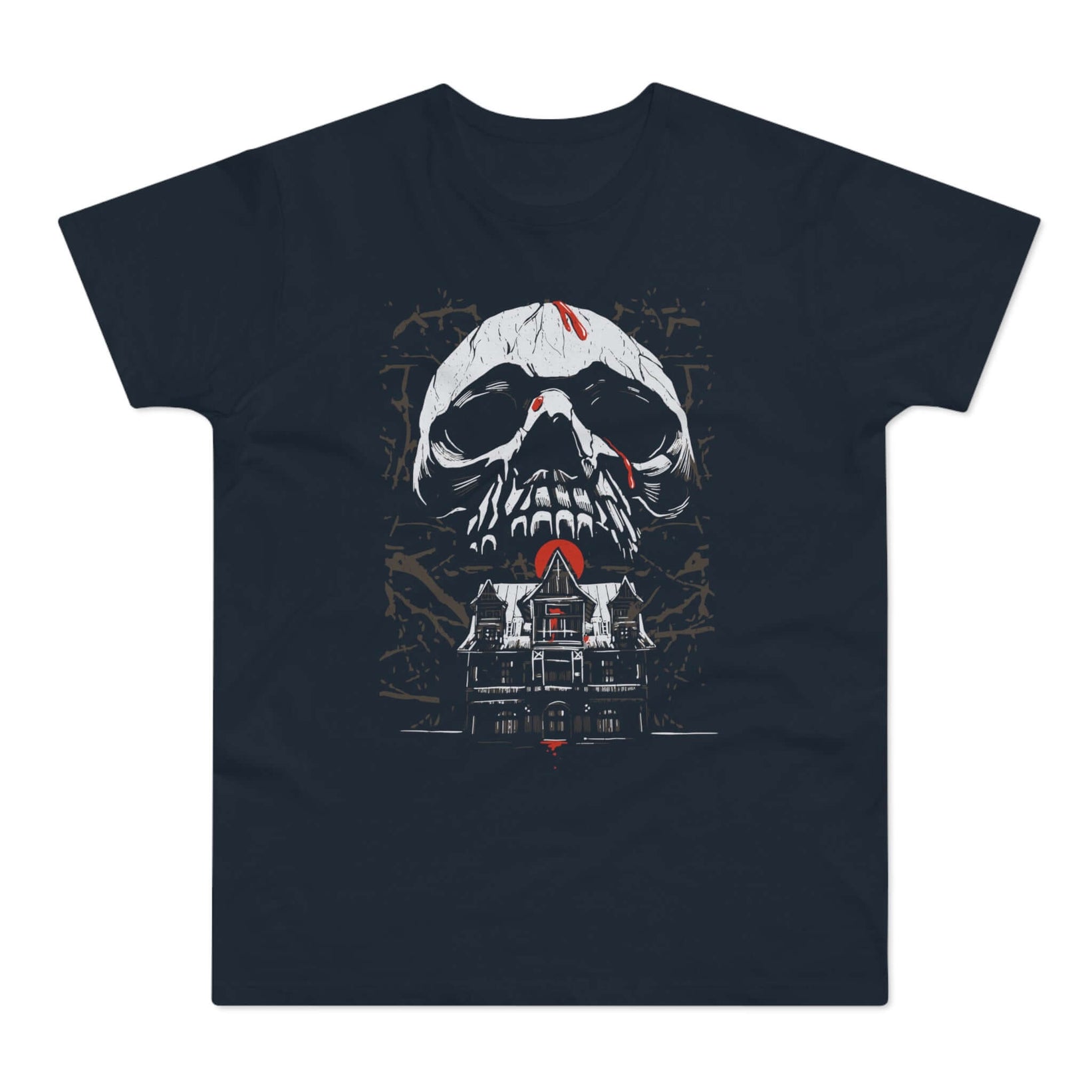 T-shirt med titlen: 'Welcome, To The House Of Death...!' | T-Shirt Med Tryk.