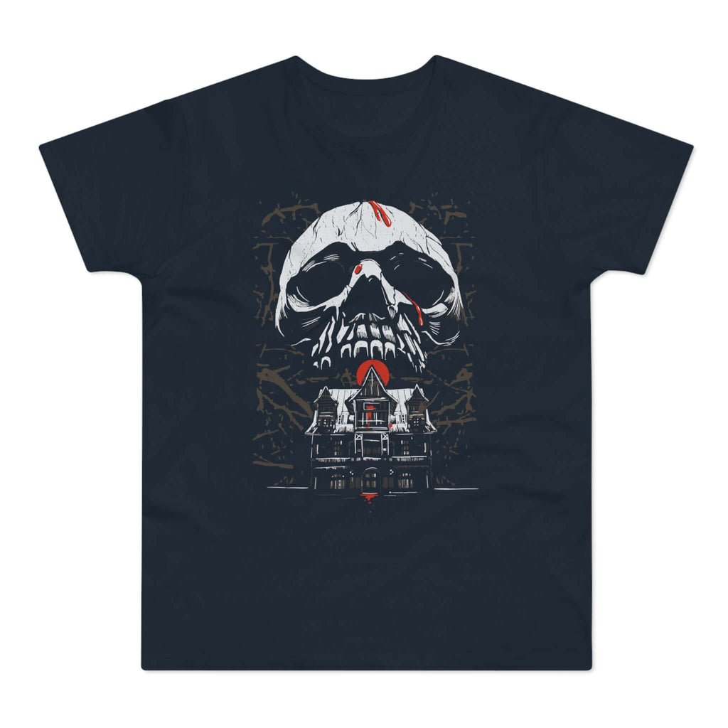 T-shirt med titlen: 'Welcome, To The House Of Death...!' | T-Shirt Med Tryk.