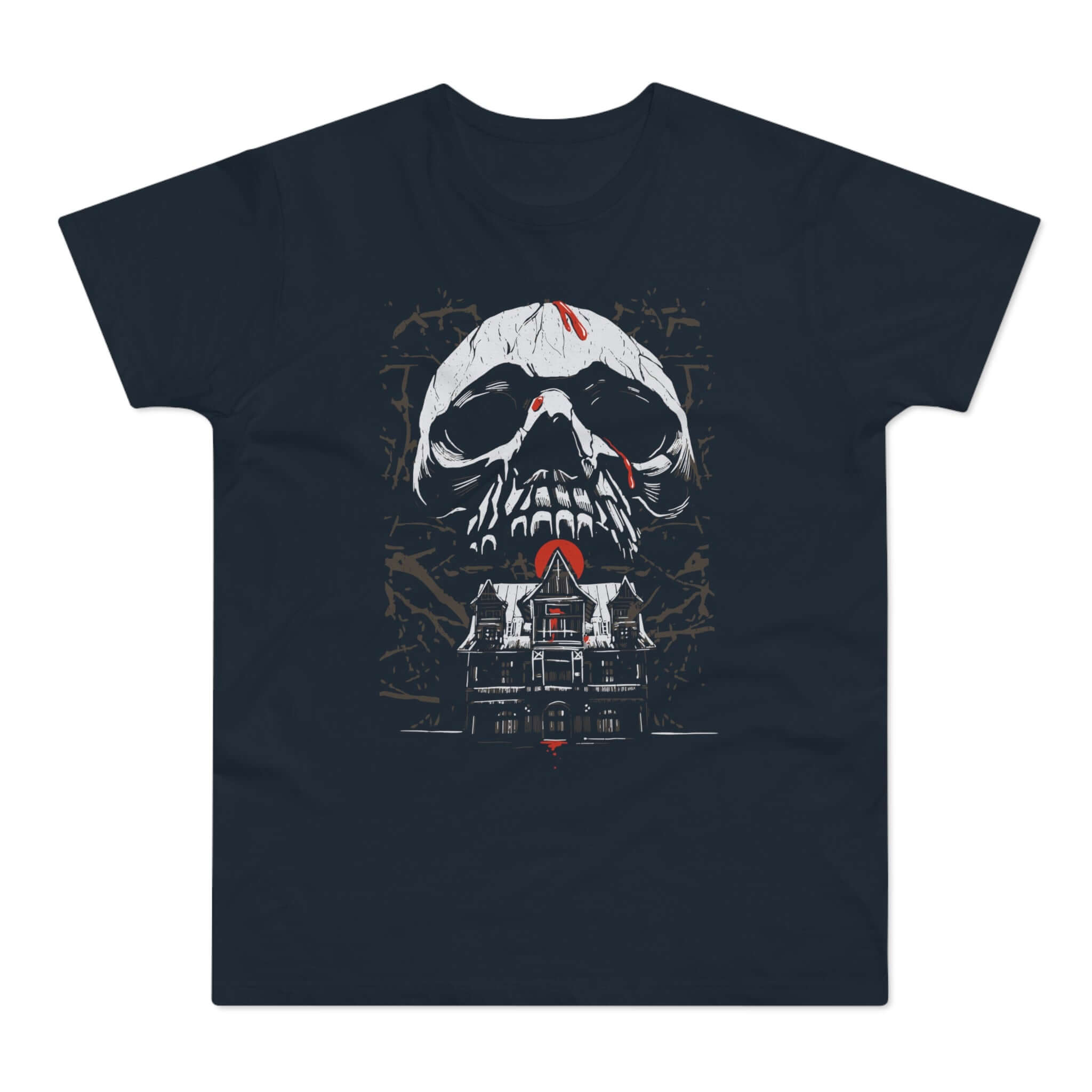 T-shirt med titlen: 'Welcome, To The House Of Death...!' | T-Shirt Med Tryk.