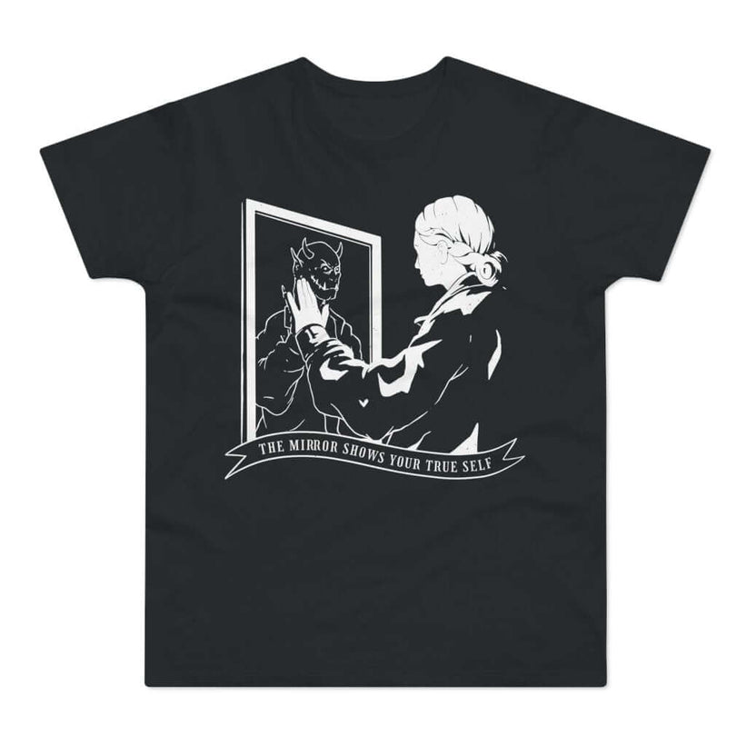 T-shirt med navnet: A Look In The Mirror Reveals The Truth | T-Shirt Med Tryk.