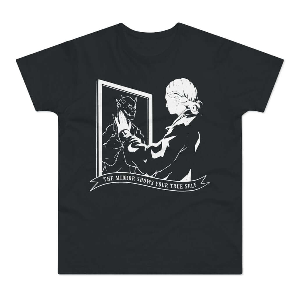 T-shirt med navnet: A Look In The Mirror Reveals The Truth | T-Shirt Med Tryk.