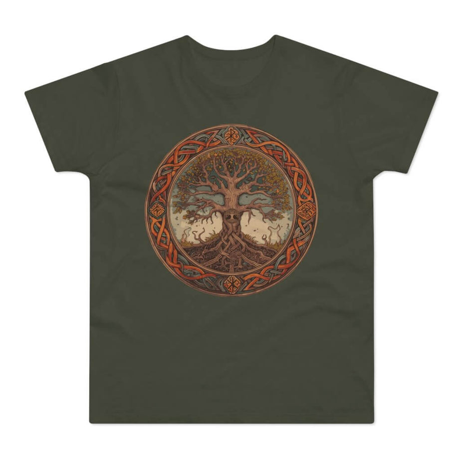 T-shirt med navnet: Crann Bethadh, The Celtic Tree Of Life | T-Shirt Med Tryk.