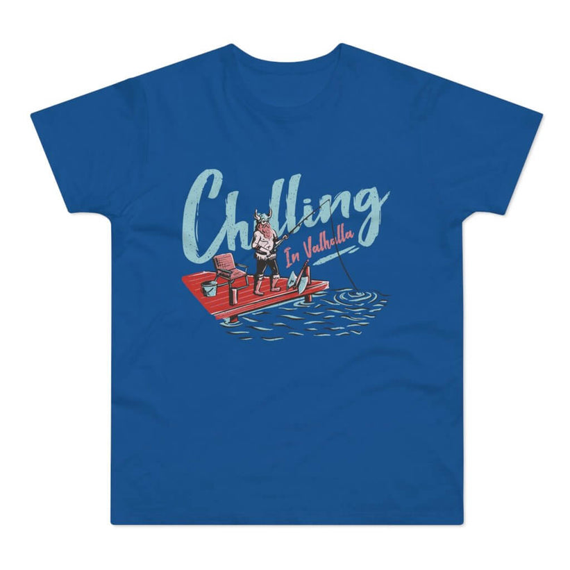 T-shirt med titlen: Chilliest Viking-Dude Of All Times | T-Shirt Med Tryk.